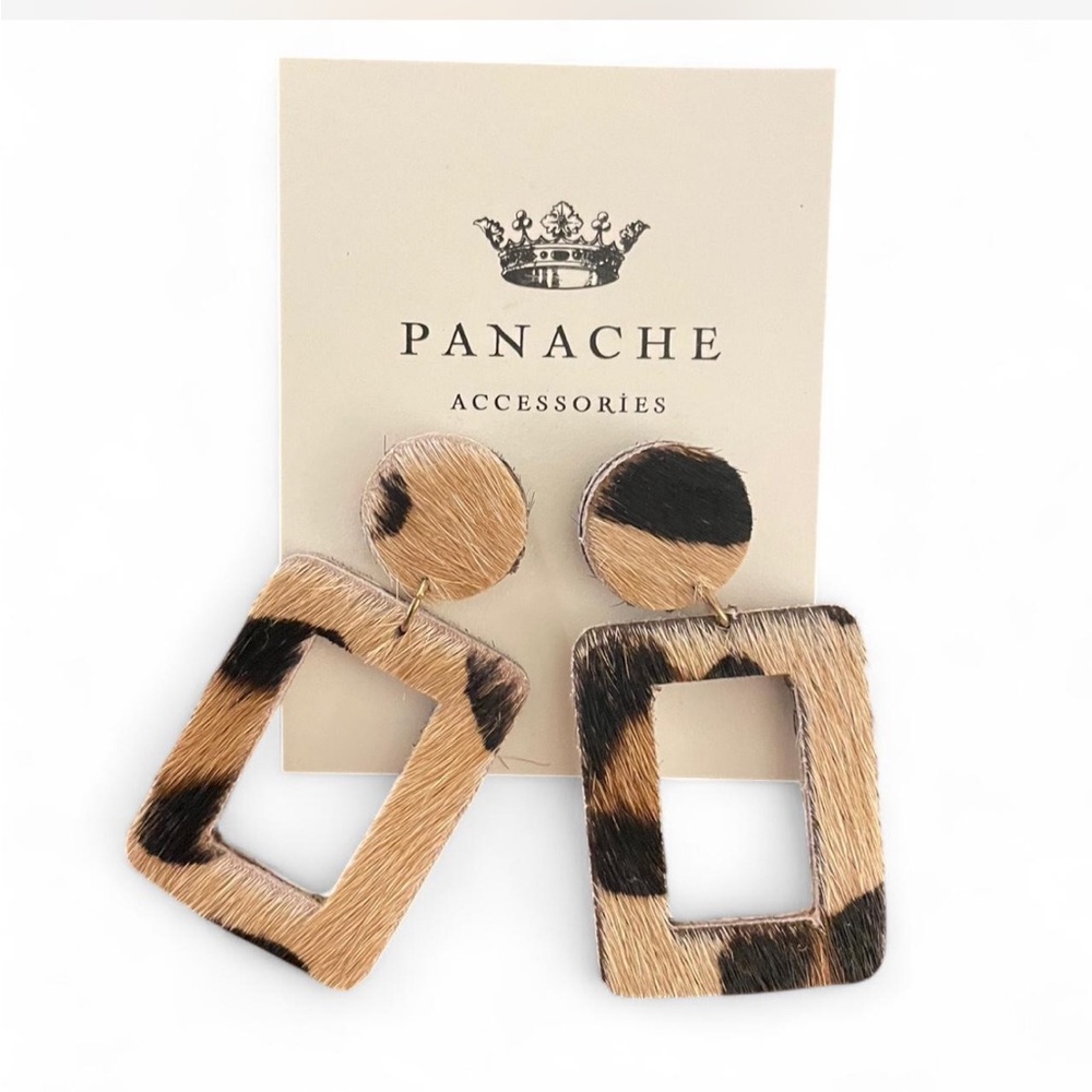 Panache Animal Print Statement Earrings